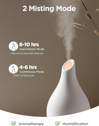 InnoGear 150ml Ceramic Essential Oil Diffuser, Diffusers for Home, White