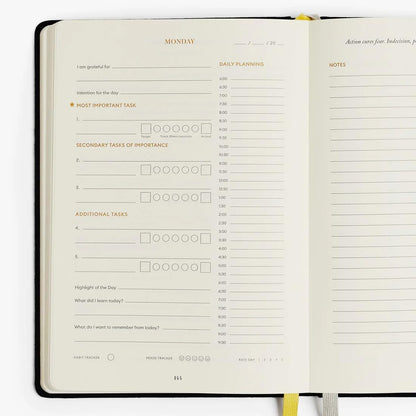 Intelligent Change - 3-Month Productivity Planner, Productivity Tools for Time-Management and Mindfulness, Daily To-Do List, A5 Undated Quarterly Planner, Beige (Beige)