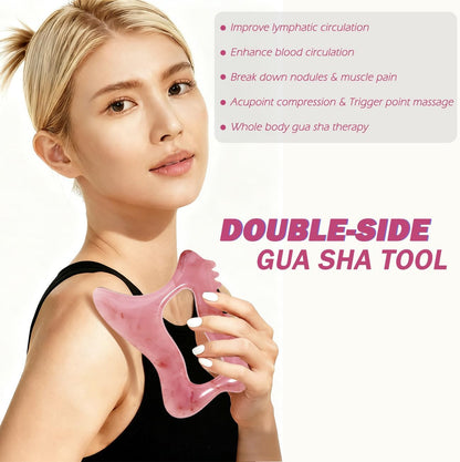 Lymphatic Massage Roller for Cellulite Remover Body Sculpting - Handheld Cellulite Massage Tool for Body Bloat Blood Circulation Lymphatic Drainage Pink
