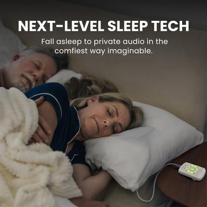 Avantree Slumber 2 - Bluetooth Pillow Speaker for Side Sleepers | 4 Ultra-Flat Speakers, White Noise, Remote Control & Sleep Timer, Soft Design for Sleeping, Podcasts & Audiobooks, Gray