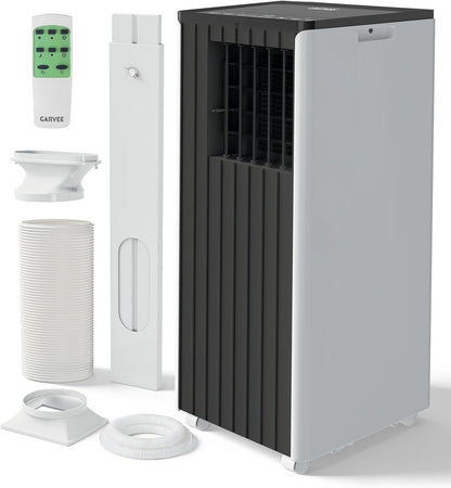 10000 BTU Portable Air Conditioner, 3 In1 Cooling Dehumidifier Fan, Quiet Fast Cooling, 4 Way Swing, LED Display, Remote, 24H Timer, 360° Wheels, Window Kit, Cools Rooms Up to 450 Sq.ft