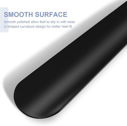 16.5 Inch Long Handle Shoe Horn for Seniors Men Women Kids, Metal Shoe Horns for Boots