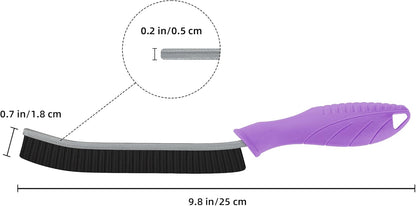 FOOGWEE Hard Bristle Crevice Cleaning Brush - Cleaning Tools for Household Use, Multifunctional Gap Cleaning Supplies for Kitchen, Bathroom, Toilet, Window, Vehicle, Faucets, Grout, Home (Black)