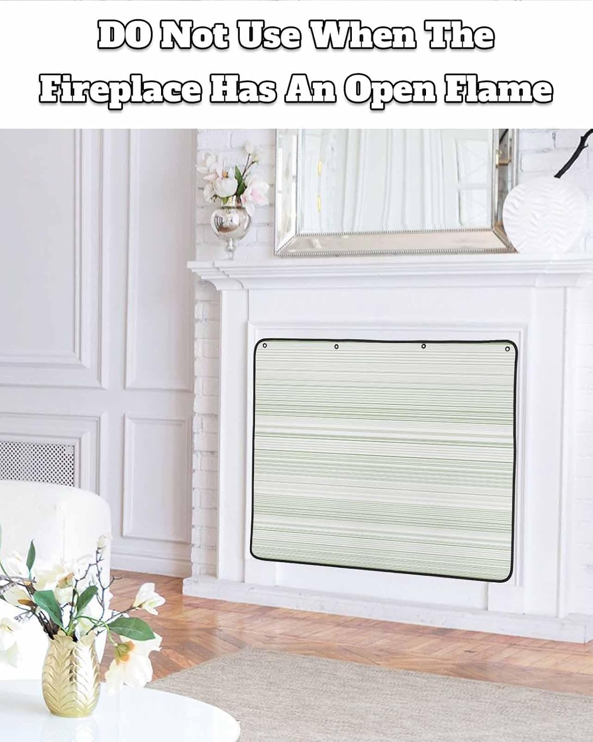 Magnetic Fireplace Cover Purple Stripes Fireplace Screen Decorative Classic Striped Lines Insulation Fireplaces Blocker Blanket Save Energy Fireplaces Draft Stopper Covers for Living Room 36x30 Inch