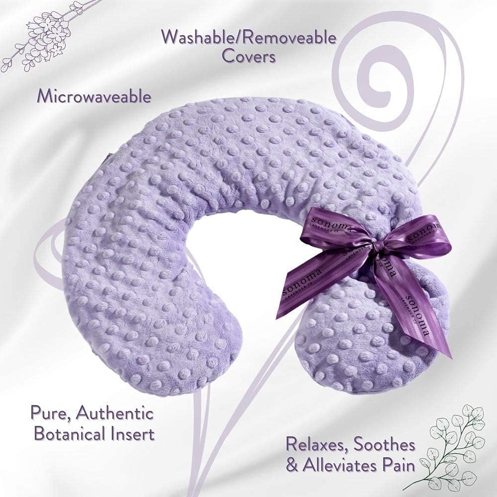 Sonoma Lavender Luxury Lavender Neck Pillow, Arctic Circle | Heatable/Chillable, Microwaveable for Neck and Shoulders, Removable Washable Covers, Great for Relaxation and Pain Relief