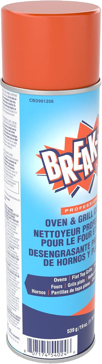 Diversey Break-Up Oven & Grill Cleaner, Aerosol Spray, 19 oz