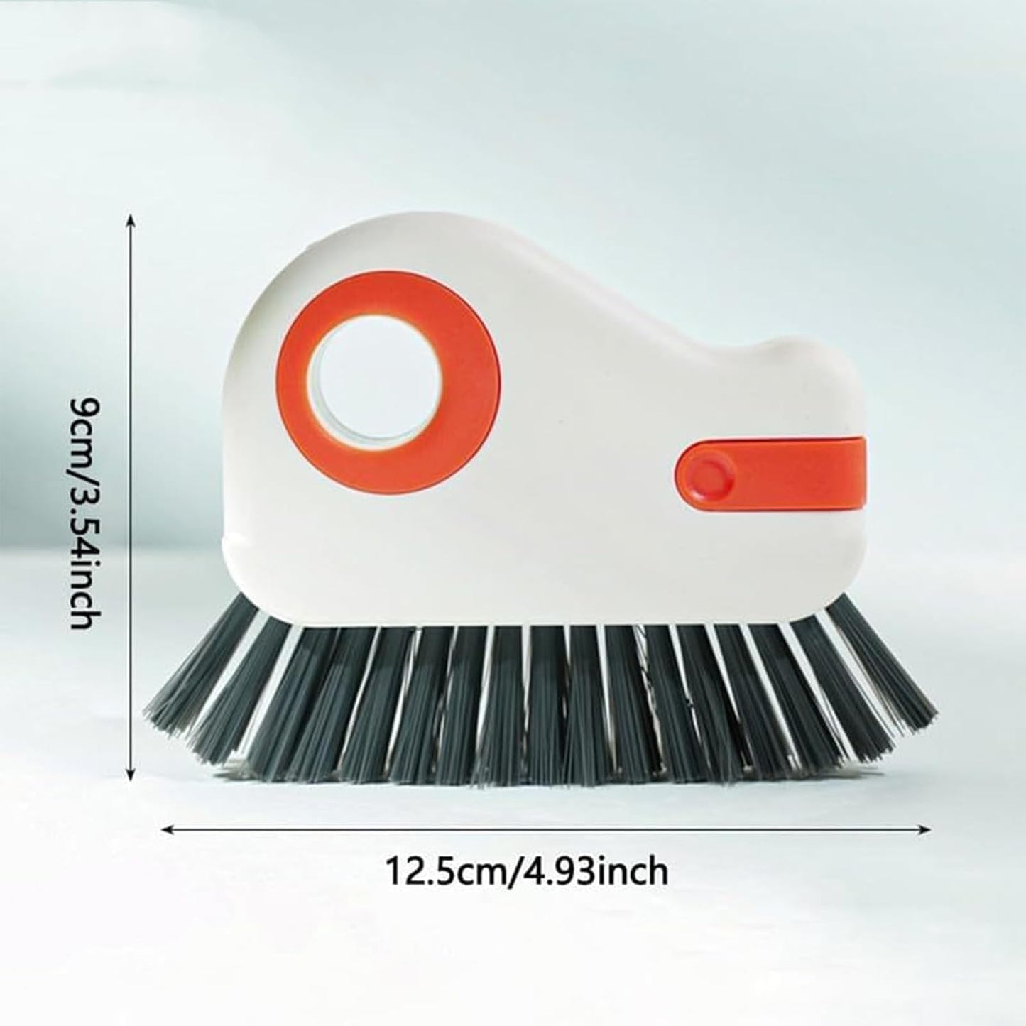 2 in 1 Groove Cleaning Brush, Window Track Cleaning Tools (Orange, 1pcs) | Multifunctional Hard Bristle Window Track Cleaner with Hidden Scraper