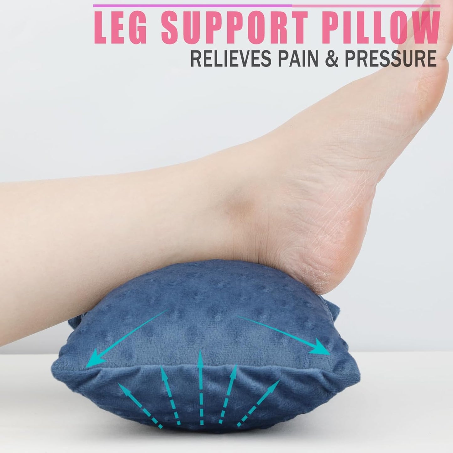 Small Knee Pillow for Side Sleepers, Soft Leg Pillows Relief from Knees, Sciatica, Hips, Joints Between Legs, Back Pain When Side Sleeping, Leg Alignment Knee Support Pillow, Minky Dot Black