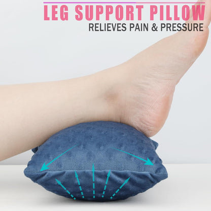 Soft Knee Pillow Leg Pillows 11" x 7.8" Small Hip Support Pillows Between Legs for Side Sleepers Sciatica Joints Pain Relief Machine Washable Post Surgery Cushion Gifts, Minky Dot Light Gray