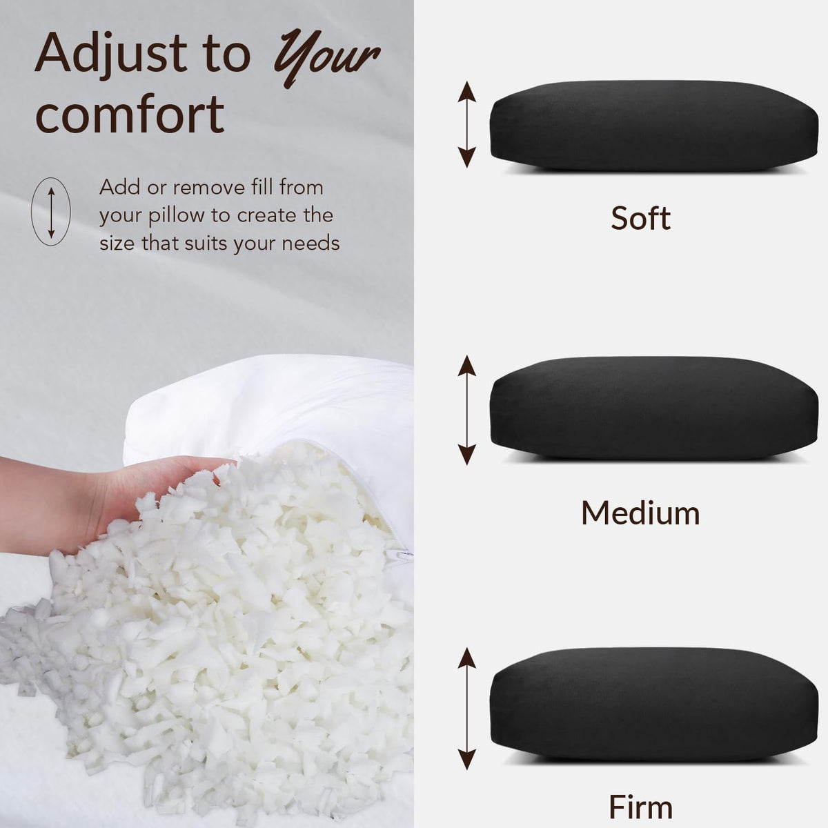 Head Recliner Pillow Adjustable Shredded Memory Foam Headrest Pillows for Recliner Chairs,Non-Slip Velvet Cushion for Pain Relief Neck Support Pillow for Travel Home Sofa Armchair with Zipper Cover