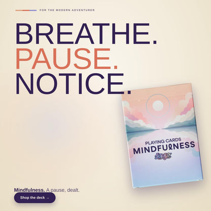 Lingo Mindfulness Playing Cards | Daily Mindfulness Prompts & Meditation Card Deck for Adults | Self-Care Gift for Stress Relief, Calm & Mental Wellness | Mindful Living Conversation Starter