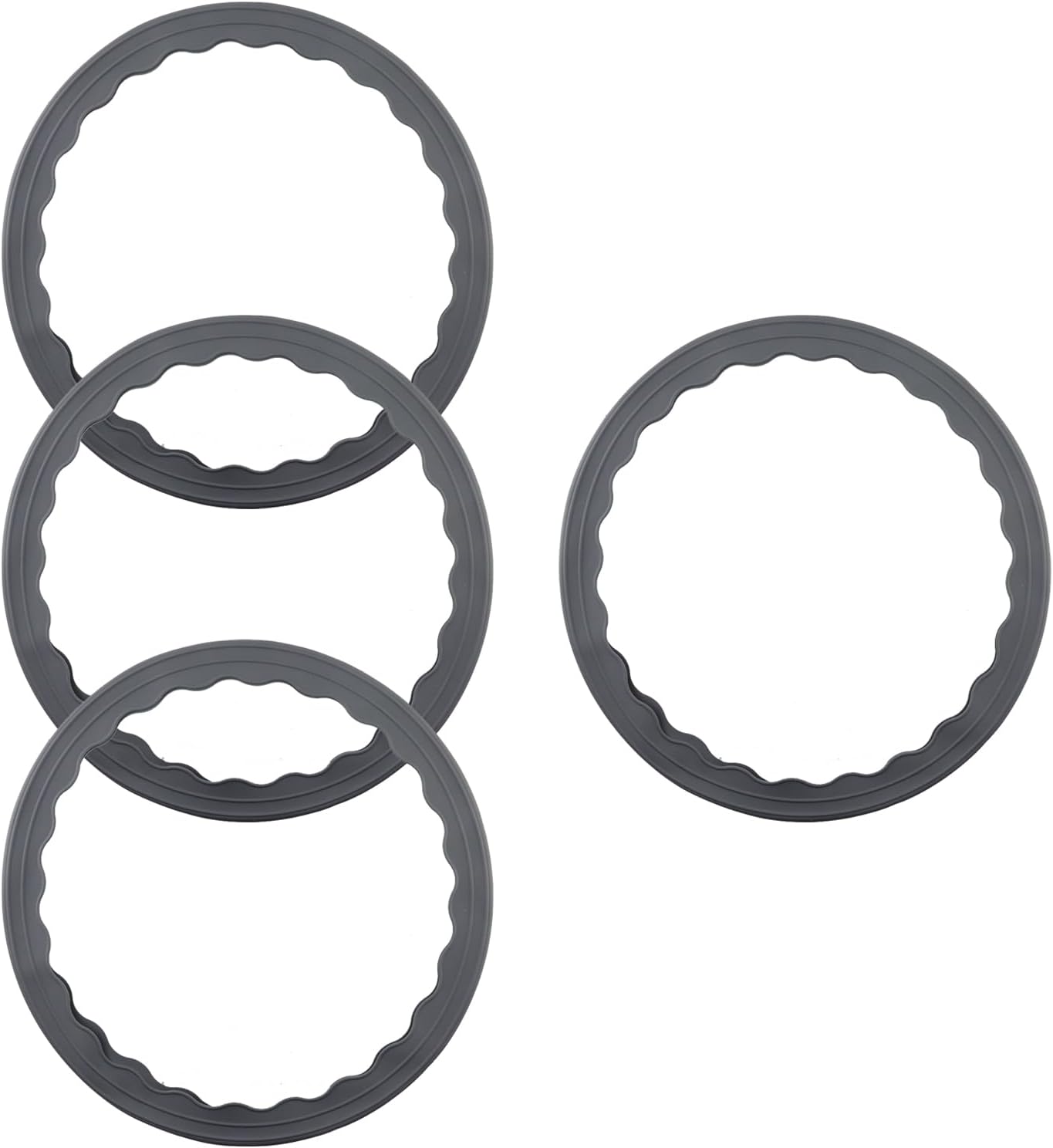 Semetall 1.5 Inch Rubber Caster Cups 8 Pack Black | Non Slip Furniture Coasters Floor Protectors for Bed Couch Table Chair