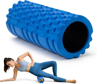 Krightlink Foam Roller High Density 13" Patented Exercise Roller for Deep Tissue Muscle Massage, Muscle Massage and Myofascial Trigger Point Release, Relieves Muscle Pain, Improves Mobility (Orange)