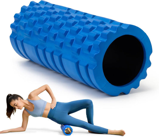 Krightlink Foam Roller High Density 13" Patented Exercise Roller for Deep Tissue Muscle Massage, Muscle Massage and Myofascial Trigger Point Release, Relieves Muscle Pain, Improves Mobility (Orange)