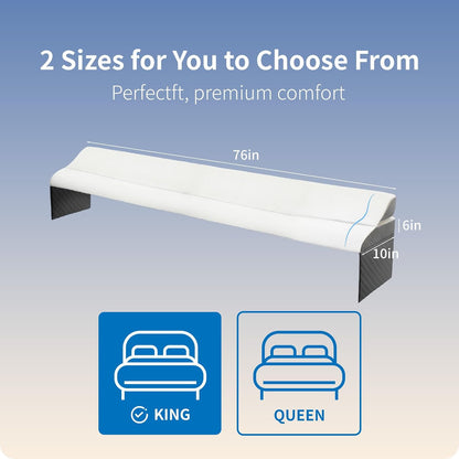 4 Modes Pillow Wedge for Headboard Gap, Foldable Bed Wedge Pillow, Bed Gap Filler King Size Fill The Gap (0-7"), Mattress Gap Filler Long Pillow Between Headboard and Mattress