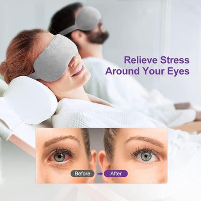 Umisleep Lavender Eye Mask, Weighted Heated Sleep Mask for Men Women, Grey