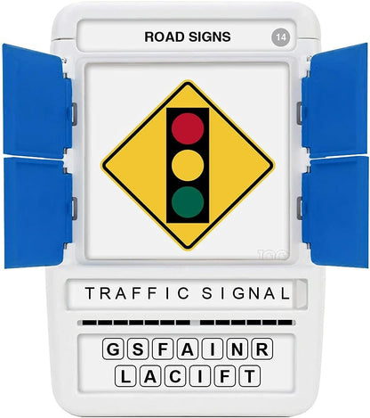Logos Travel Game - Guess 100 Logos | Flash Cards with Slide Reveal Case | Card Game, Gift, Stocking Stuffer | Hours of Fun for Kids and Adults | Ages 6+
