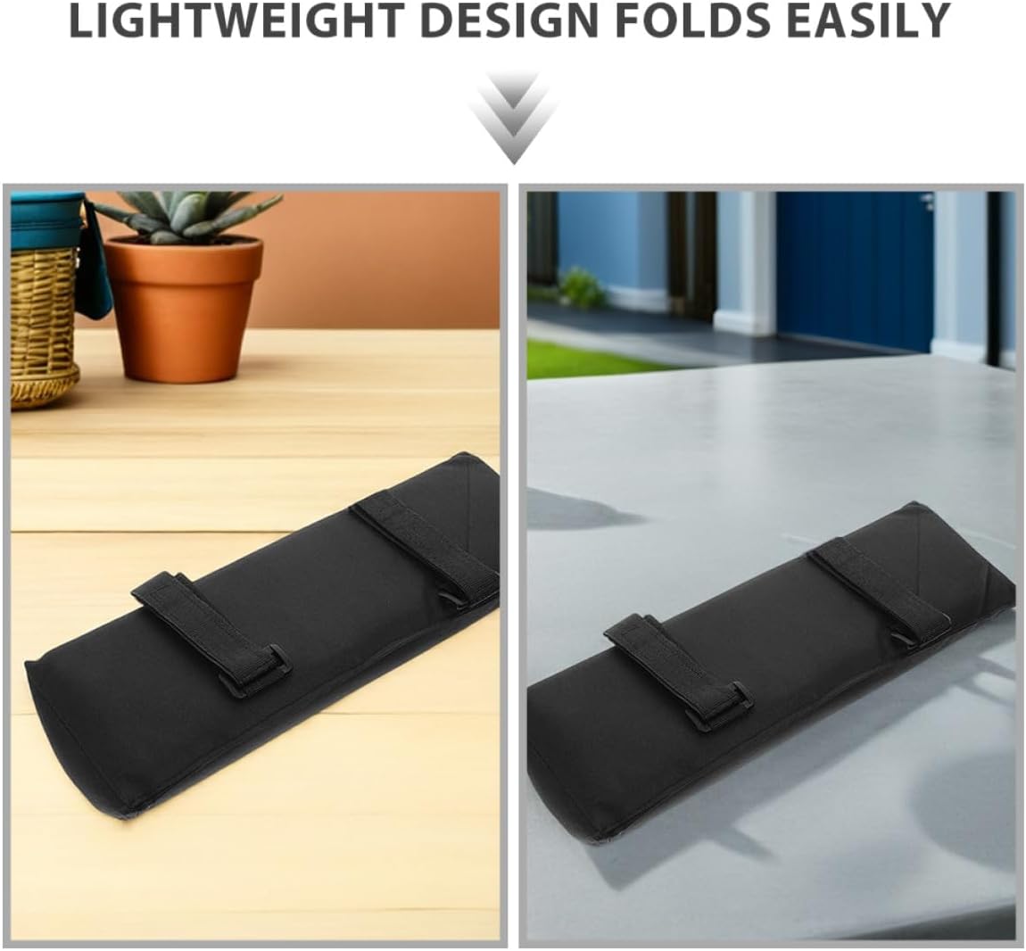 Outdoor Chair Arm Rest Cushion Pad, Folding Lounger Armrest Padding for Camping Beach and Patio Chairs, Black Soft Support Cushion for Outdoor Use