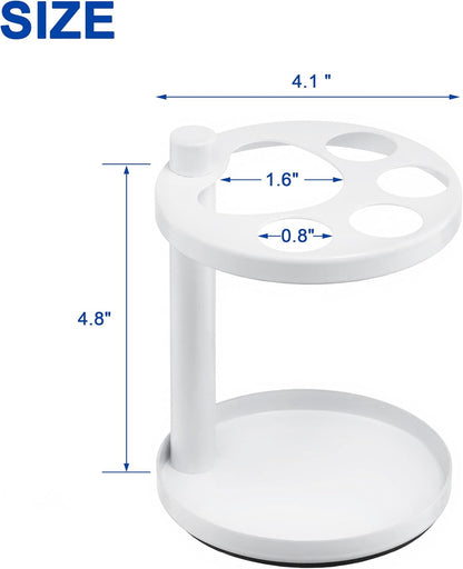 Metal Toothbrush Holder Stand for Bathroom: Stainless Steel Ventilated Organizer with Slots for Electric Toothbrushes, Toothpaste, Razors & Small Comb, Unique Footprint Base Design, Black