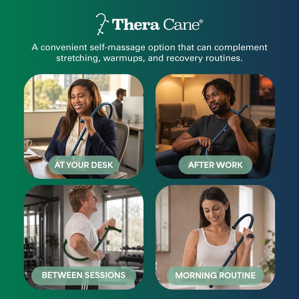 Thera Cane Massager (Blue), Proudly Made in The USA Since 1988