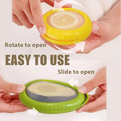 Set of 4 Reusable Storage Containers Avocado Saver Onion Keeper Tomato Holder Fruit Saver Fruit Organizer Soft Shell Food Container for Fridge Keep Fresh