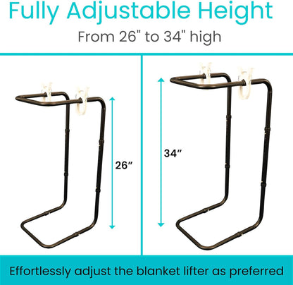 Vive Blanket Lifter for Feet 26"-34" - Adjustable Bed Foot Protector - Bed