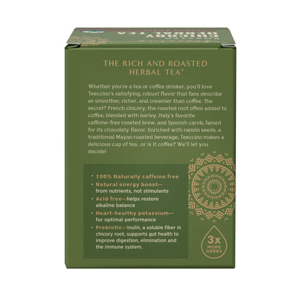 Teeccino Herbal Tea Sampler Assortment - 12 Tea Bags - Maca Chocolaté, French Roast, Hazelnut, Vanilla Nut - Roasted Caffeine Free Herbal Tea, Prebiotic for Natural Energy