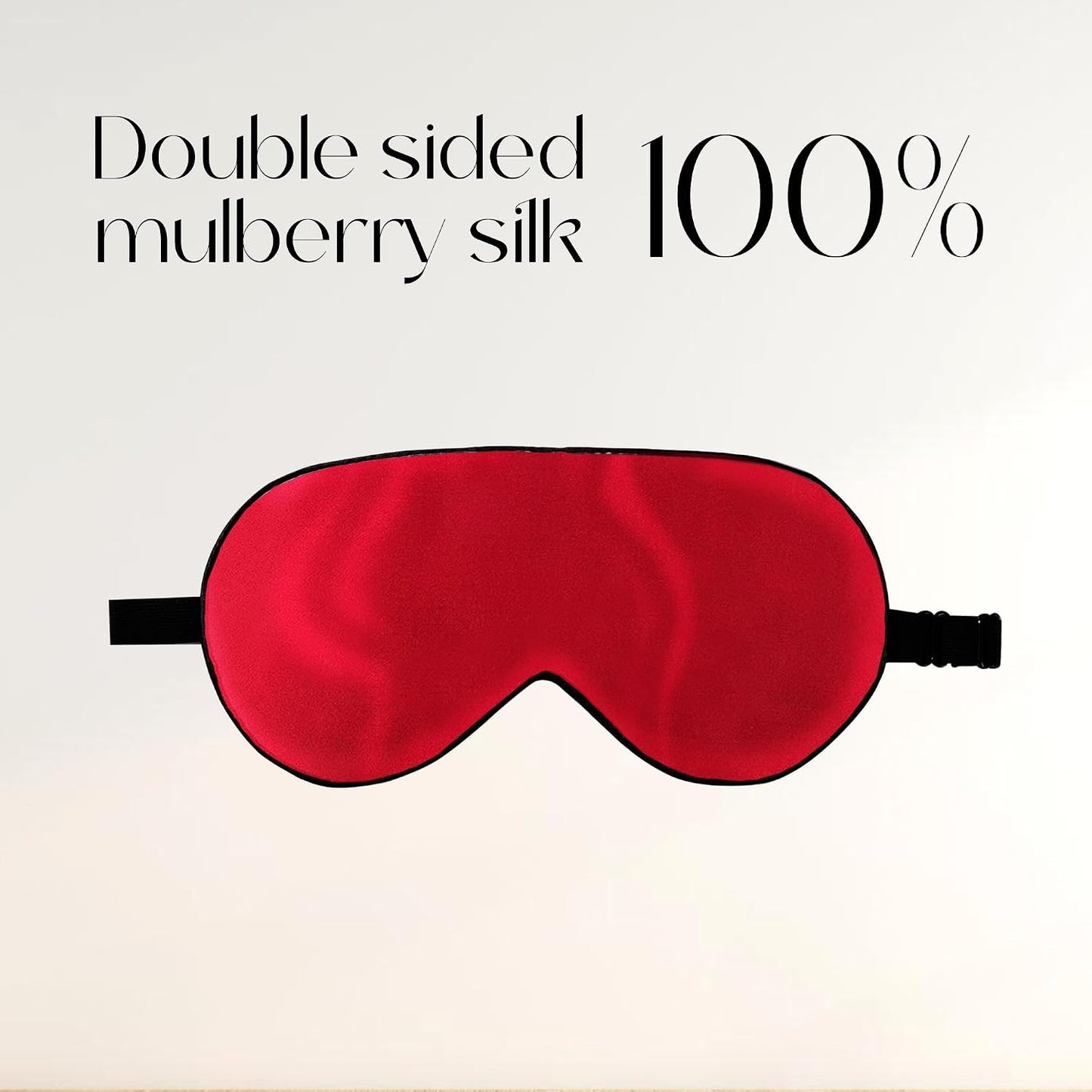 ZIMASILK Adjustable 100% Mulberry Silk Sleep Mask | Super-Smooth Soft Natural Silk Eye Mask for Sleep, Travel, Multiple Color Options ( Navy Blue )