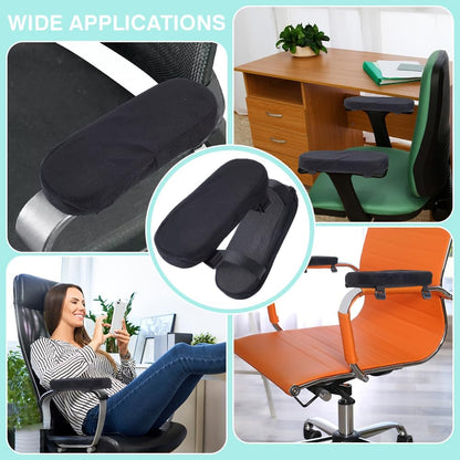 NBEADS 2Pcs Comfortable Arm Rest Cover, Removable Office Chair Armrest Pads Polyester Car Armrest Cushion Polyester Arm Rest for Desk Chair and Gaming Chair Armrest Pads, 9.3x3x1.2inch
