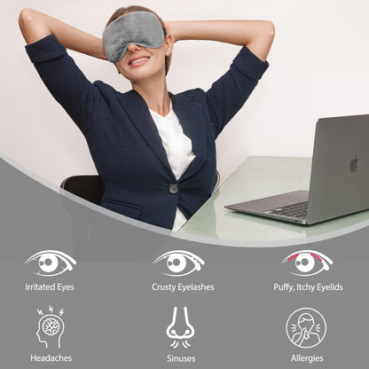 Moist Heat Eye Compress&Microwave Hot Eye Mask for Dry Eyes，Heated Eye Mask Natural and Healthy Therapies