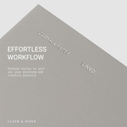 Cloth & Paper Travel Notebook | Daily Wellness Planner – Smoked Salt | Pocket Plus Wellness Planner 3.2" x 6" | Habit Tracker & Self Care Journal for Goals, Gratitude & Reflection – Soft Touch Cover