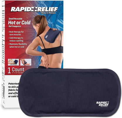 Rapid Relief Hot or Cold Gel Compress, 5x11 Ice Pack for Pain Relief Injury