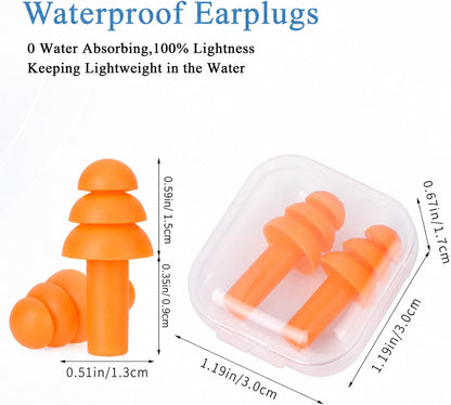 24 Pairs Black Ear Plugs Bulk NRR 29dB Reusable Silicone Ear Plugs with Plastic Cases Soft Foam Plug for Sleeping Noise Cancelling Concerts Shooting Swimming Noise Reduction