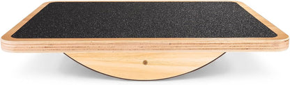 StrongTek Wooden Balance Board, Basic Rocker or Advanced 360° Wobble | Beginner-to-Advanced Options, Non-Slip Surface, Ankle Rehab, Physical Therapy, Core Stability and Balance Training