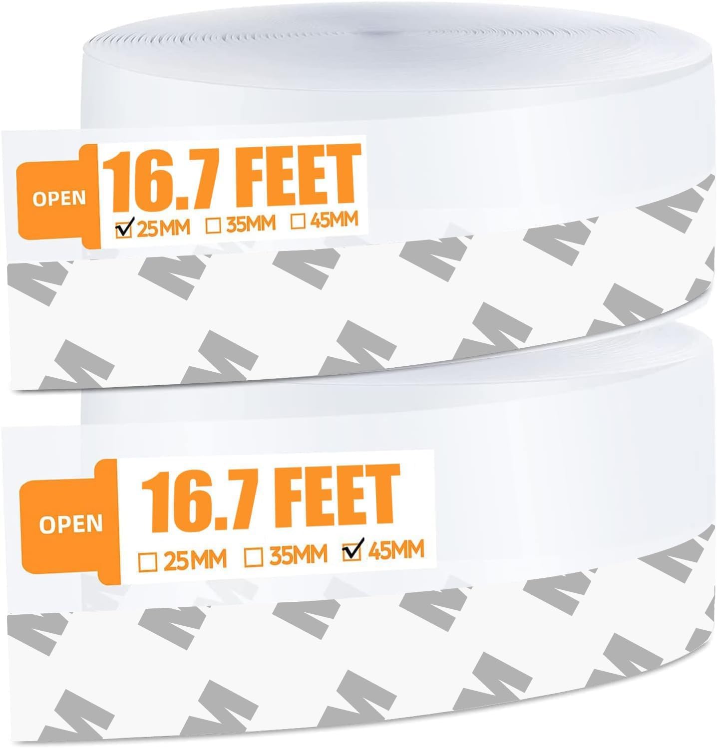33.5 Ft Weather Stripping Door Seal Strip, Silicone Tape for Draft Stopper, Self Adhesive Shower Door Bottom Seal and Insulation Strip for Door Frame, Windows and Glass Gaps (Transparent, 25+35mm)