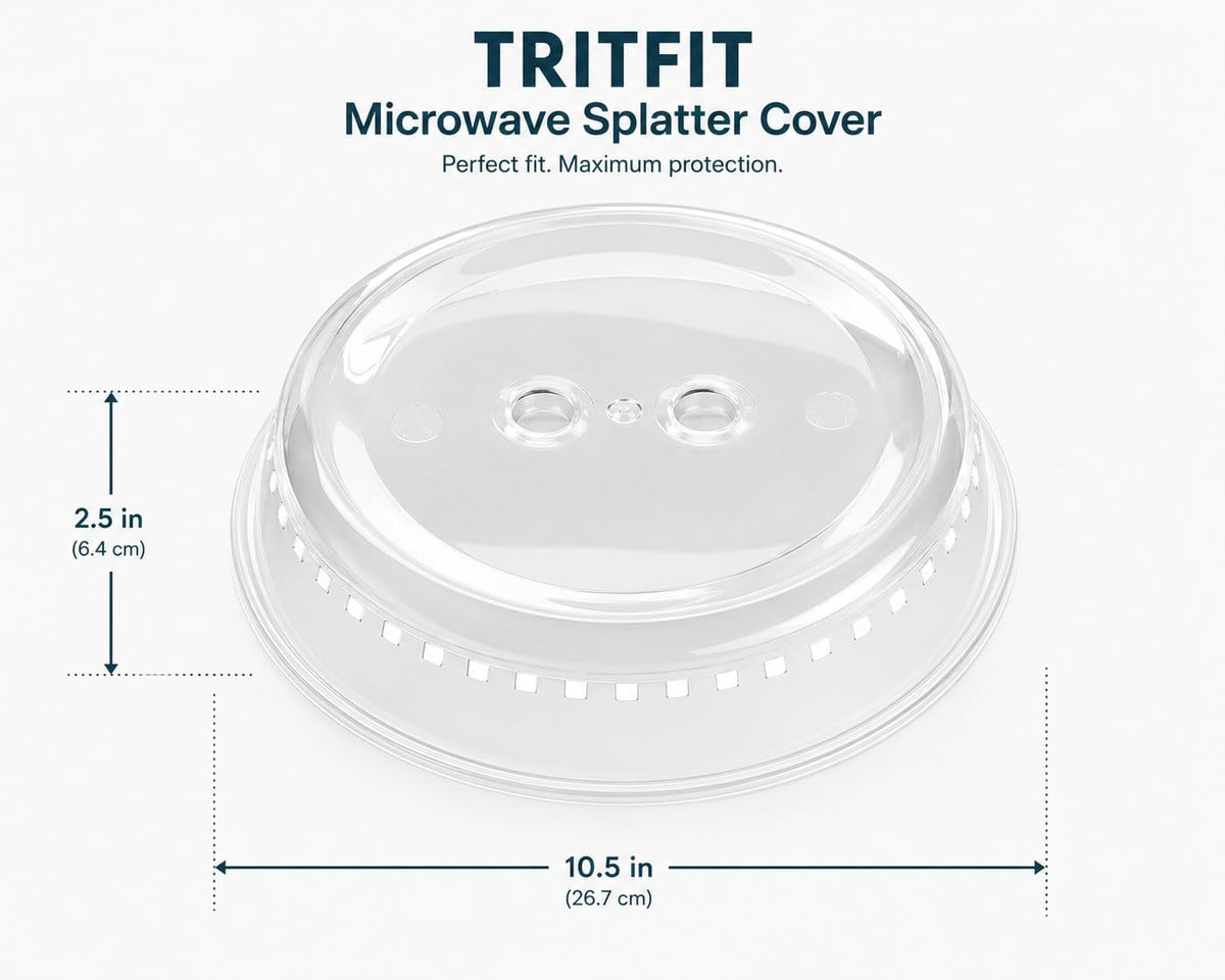 Microwave Splatter Cover 10.5" BPA-Free Lid with Vents