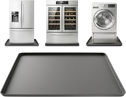 Large 29×29''Silicone Washing Machine Drain Pan,0.98" Raised Edges,Non-Slip Waterproof Drip Tray for Under Washer & Dryer,Anti-Vibration Floor Leak Protector for Refrigerator,Air Fryer,Coffee Maker