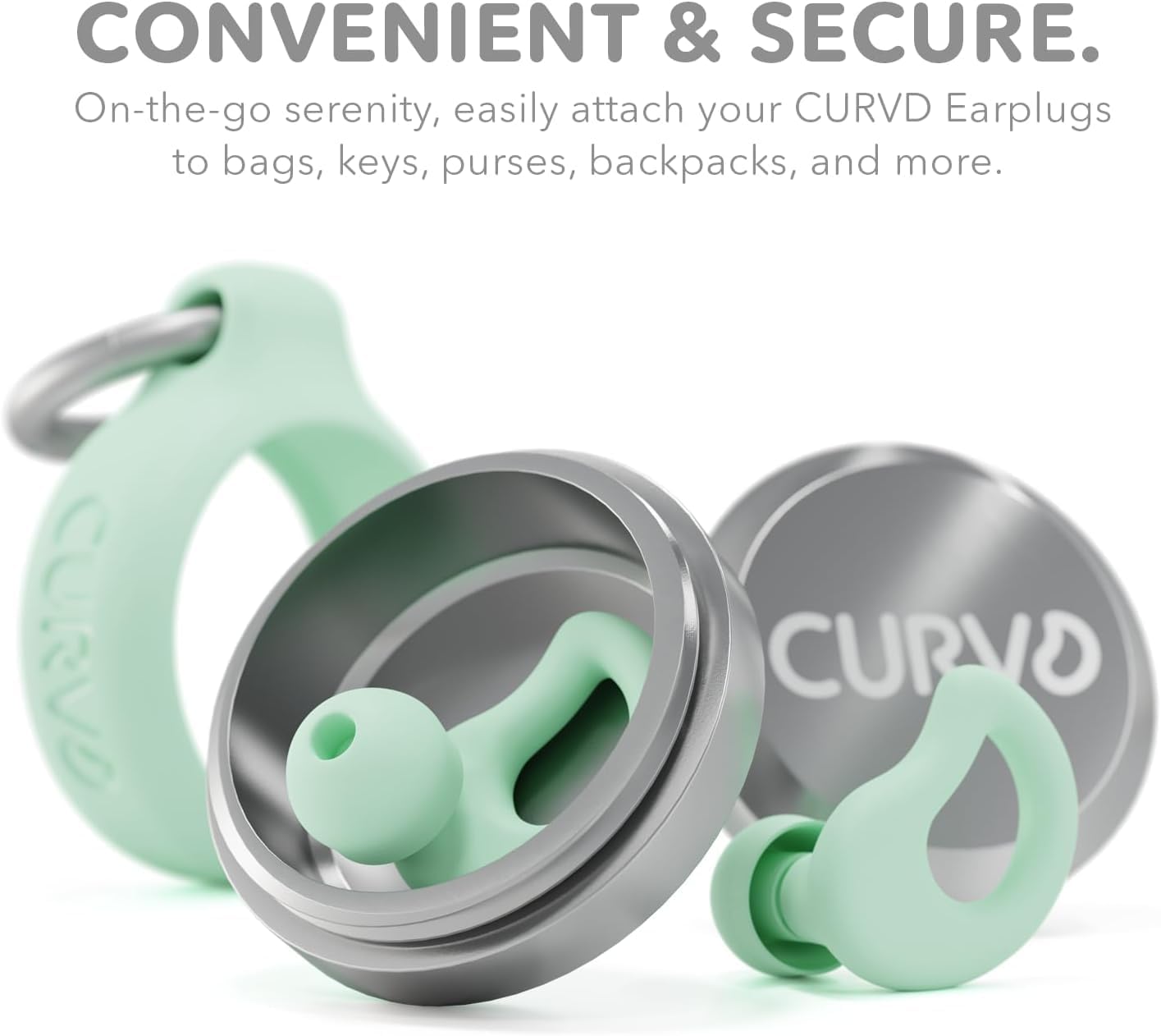 CURVD Ear Plugs for Sleeping, Noise Blocking Earplugs, 28dB SNR (Blue)