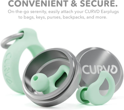 CURVD Ear Plugs for Sleeping, Noise Blocking Earplugs, 28dB SNR (Blue)