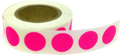 Blank Color Coding Stickers, Writable Surface â€“ 500 Permanent Labels per Roll (Yellow Fluorescent, 1.5" Circle)