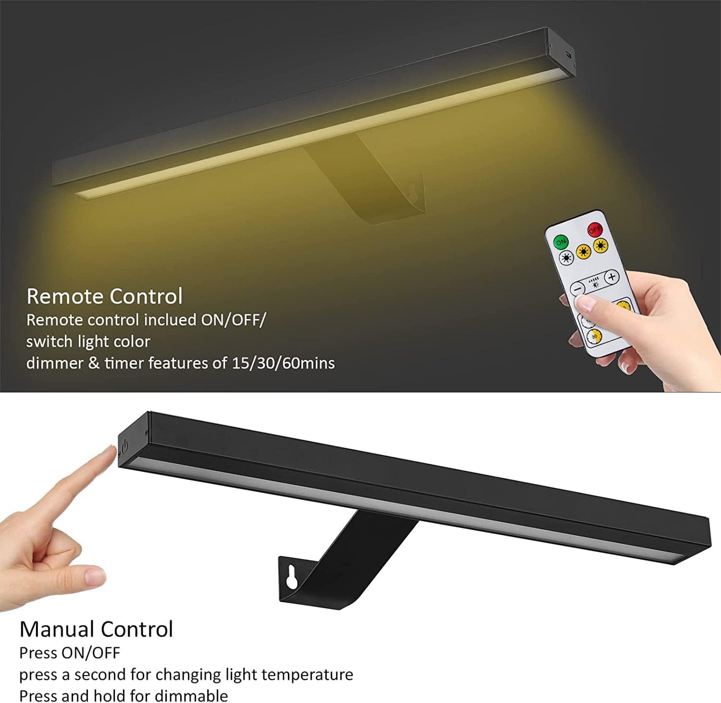 MIOBLUE Rechargeable Picture Lights with Remote,Full Metal Painting Light Display LED Battery Lamp with 3 Lighting Modes, Dimmable Dartboard Light with Timer for Frame Portrait Art
