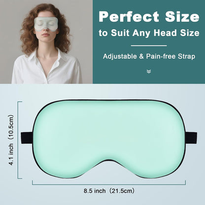 Sleep Mask for Side Sleeper Women Men, Eye Mask for Sleeping Light Blocking, 3D Contoured Cup Sleeping Mask, Soft Breathable Sleep Eye Mask with Adjustable Elastic Strap for Travel (Pastel Blue)