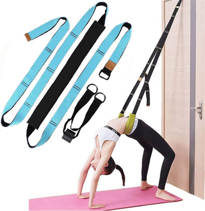 Yoga Fitness Stretching Strap, Door Flexibility Stretching Strap, Improve Leg Waist Back Flexibility Back Bend Assist Trainer, for Rehab Pilates Ballet Dance Cheerleading Splits Gymnastics
