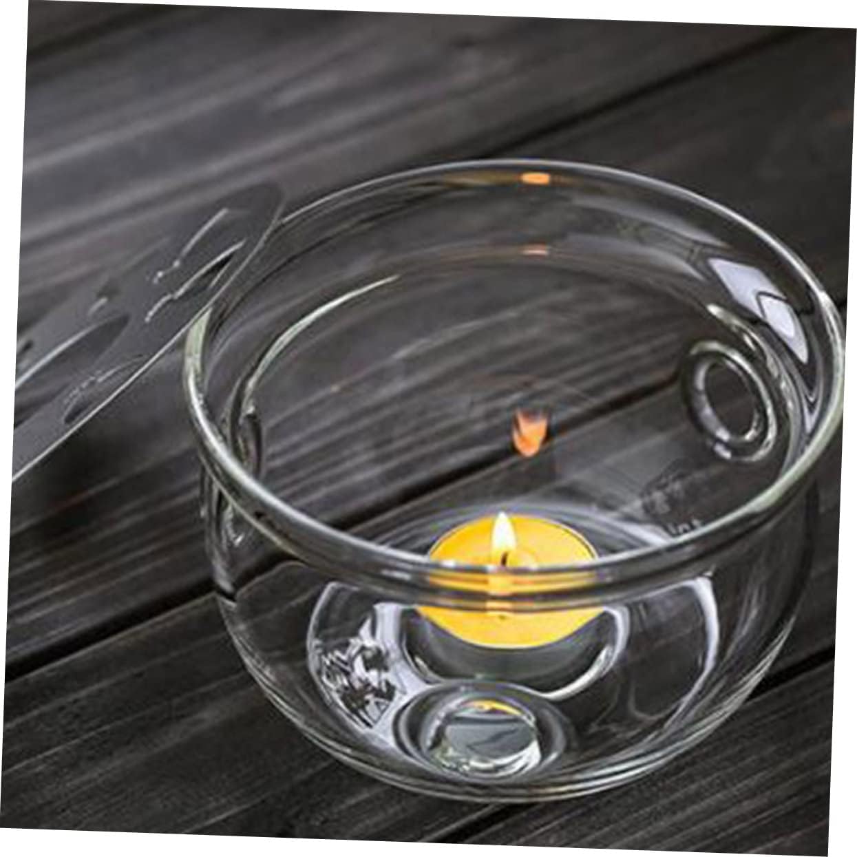 1pc Insulated Glass Base Heating Stand for Teapot Practical and Stylish Design for Home Tea Parties Keeps Tea Warm Without Candle