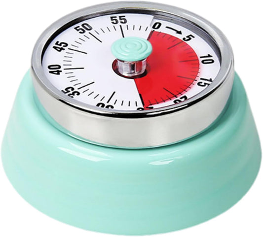 Visual Timer, 60-Minute Magnetic Mechanical Kitchen Timer Green