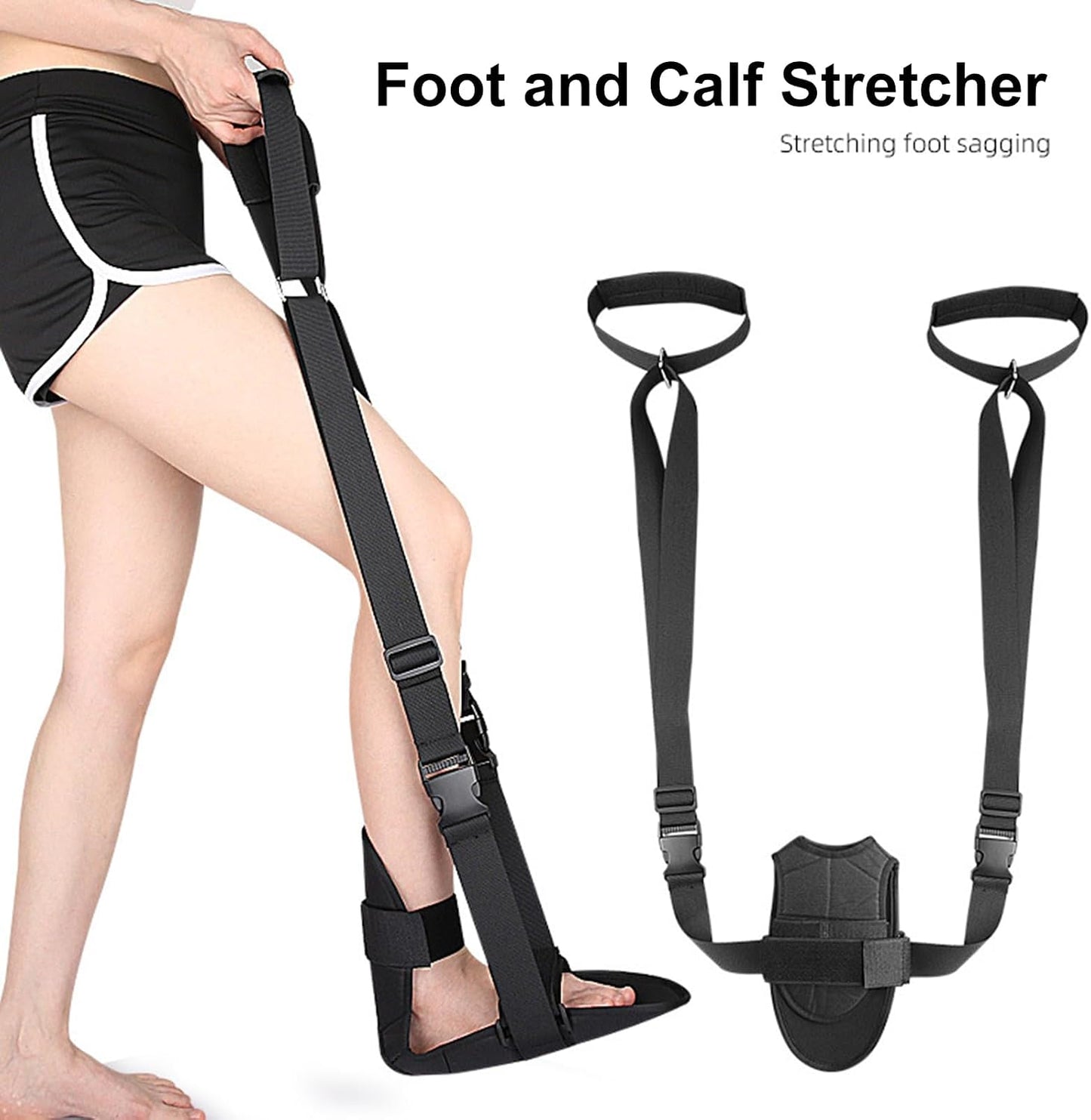Leg Stretch Strap for Men Gym Fitness Equipment | Foot and Calf Stretcher for Dancers Gymnasts Runners Women Men Adults Athletes Beginners Professionals Studio Office
