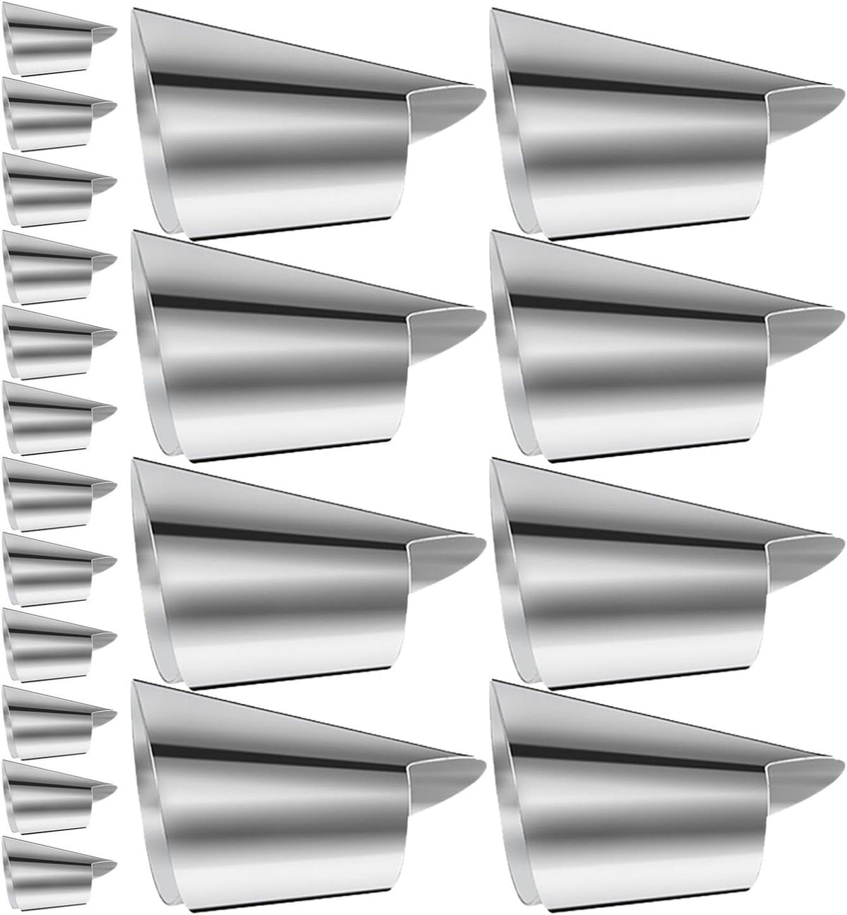 Unomor Nail Guard Set 20pcs Stainless Steel Thumb Guard Peelers Finger Guard for Dicing Kitchen Tools