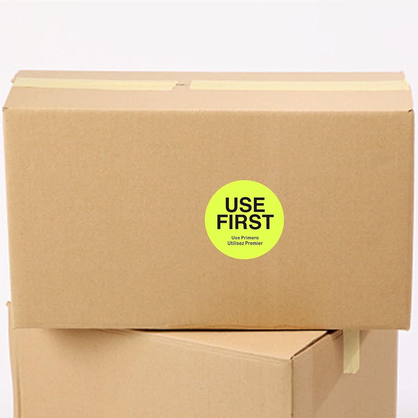 500 Pcs 1.5" Use First Stickers Small Stickers Circle Label Dot Labels Fluorescent Paper, Fluorescent Green