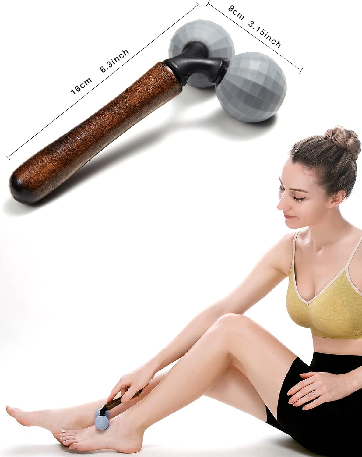 Relax Massage Roller，Handheld Total Body Massager Tools for Back, Neck, Foot, Calf, Leg, Arm & Deep Tissue Massager Relief for Sore Muscles