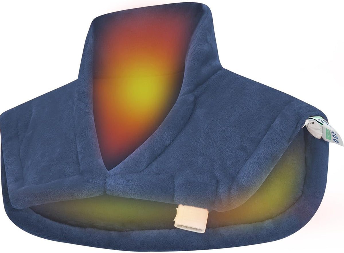 SAROO Weighted Heating Pad for Neck and Shoulders Pain Relief,19"x22",Grey